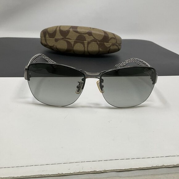 Coach HC7013B Hayley Women’s Designer Sunglasses Dark Silver w/ Case main image 6